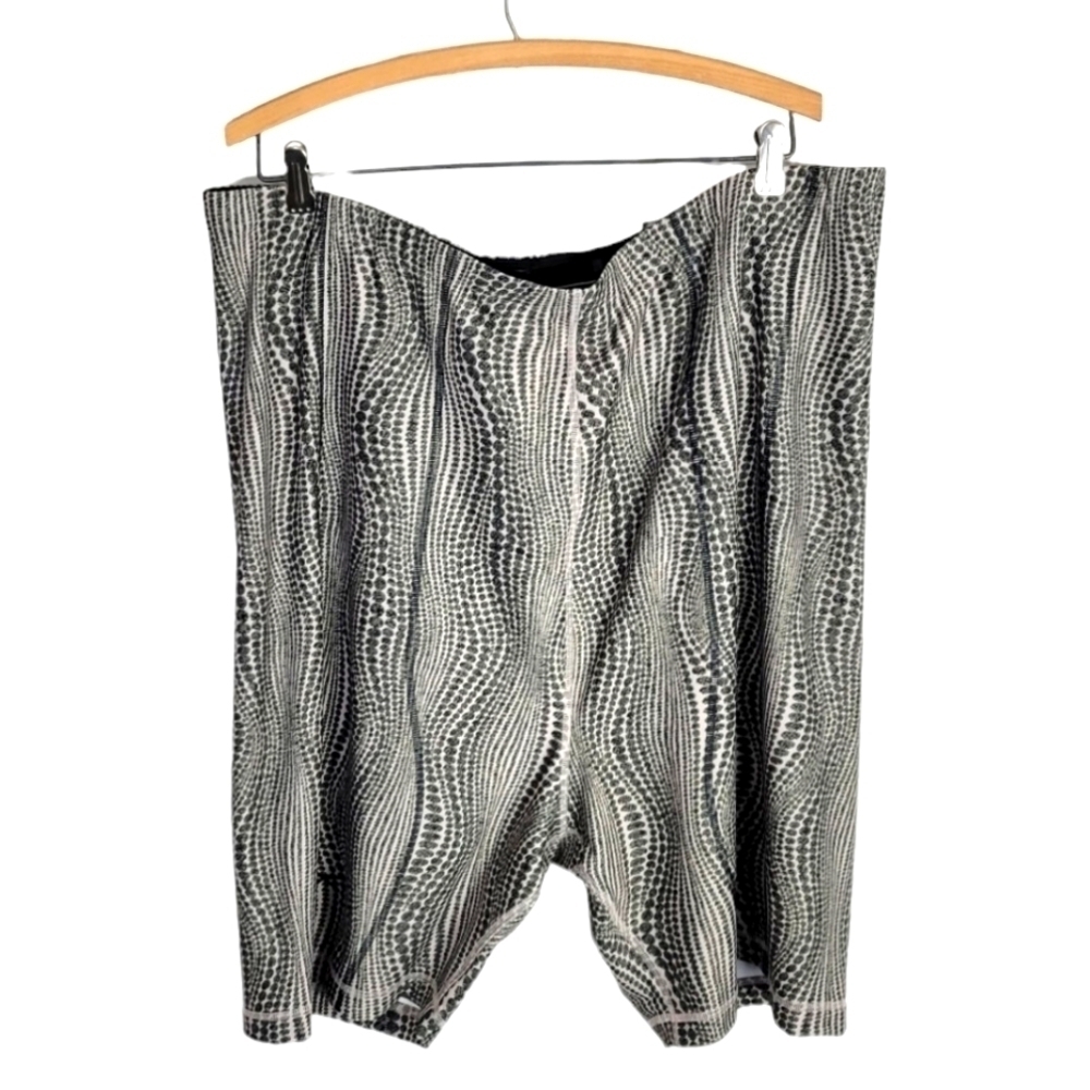 NWT Cardi B x Reebok High-Waisted Legging Shorts Green Print, size 4X